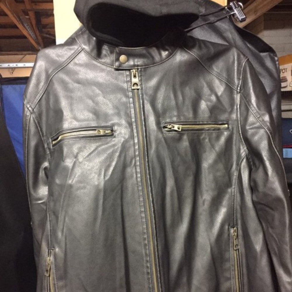 Guess leather biker jacket NWT